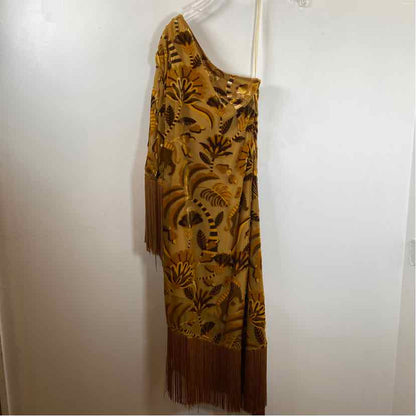 Pre-Owned Size XXS Farm Rio Mustard Casual Dress