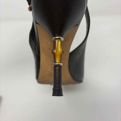 Pre-Owned Gucci Brown Leather Shoe Size 8 Designer Shoes