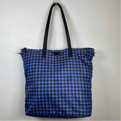 Pre-Owned Prada Plaid Nylon Designer Handbag