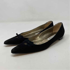 Pre-Owned Shoe Size 5.5 Manolo Blahnik Black Flats