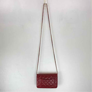 Pre-Owned Chanel Burgundy Leather Designer Handbag