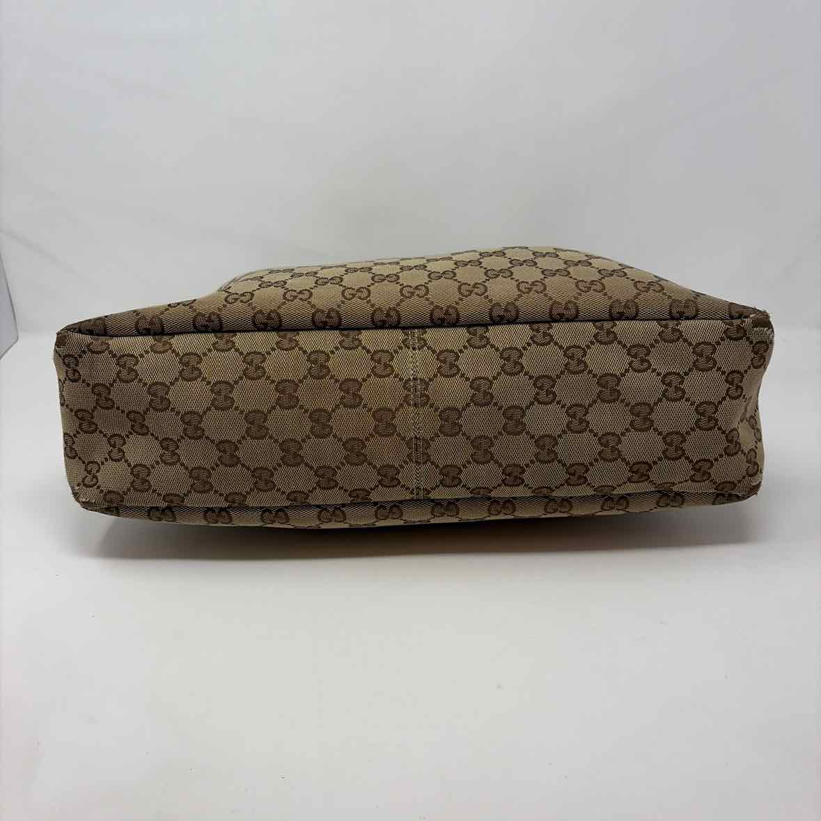 Pre-Owned Gucci Tan Fabric Designer Handbag