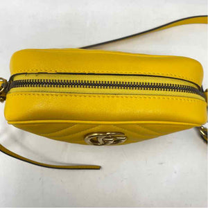 Pre-Owned Gucci Yellow Leather Designer Handbag