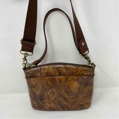 Pre-Owned Patricia Nash Brown Print Leather Handbag