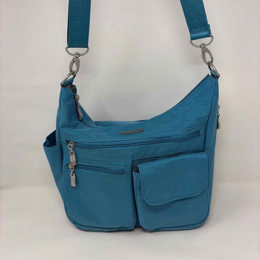 Pre-Owned Baggallini Teal Nylon Handbag