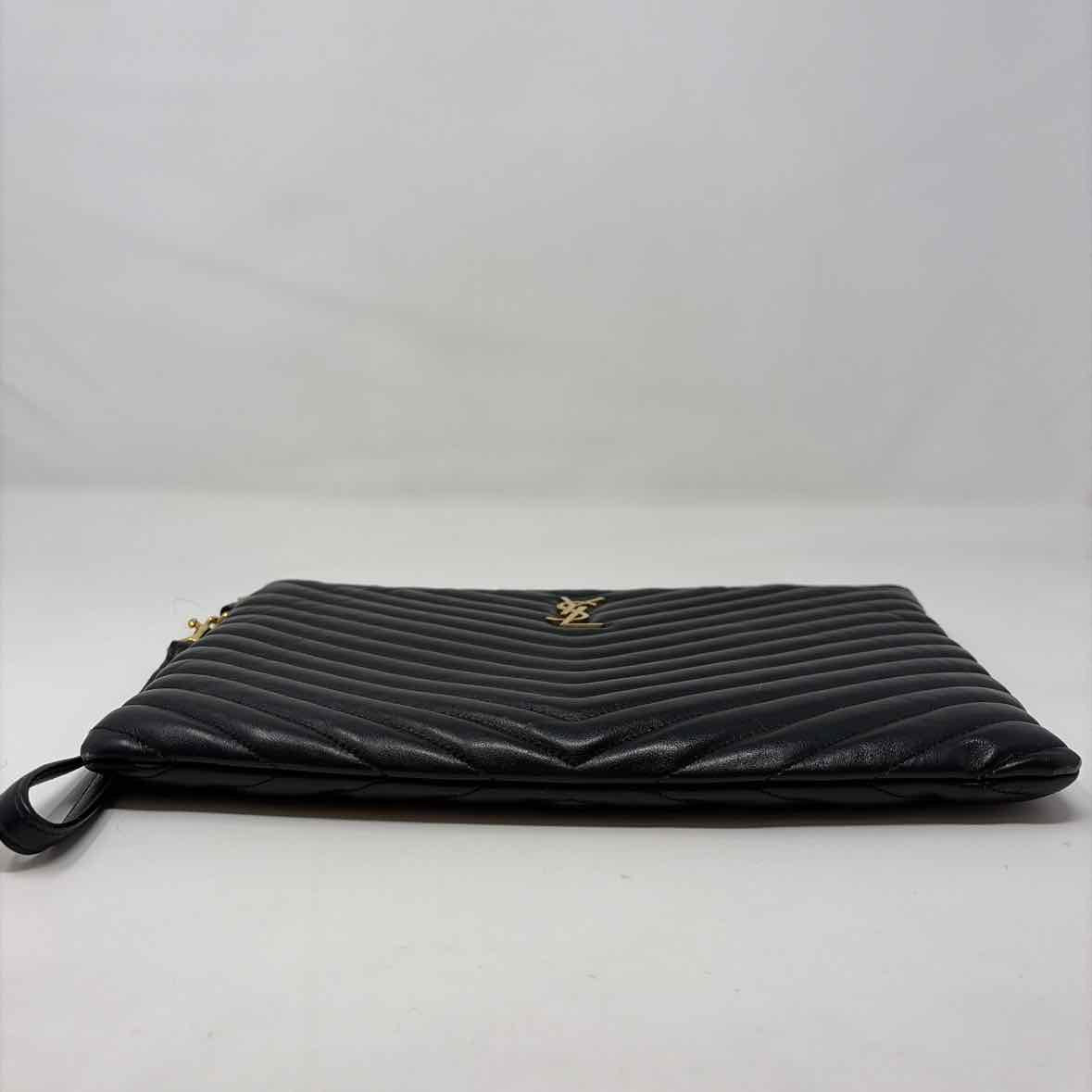Pre-Owned Saint Laurent Black Leather Designer Handbag
