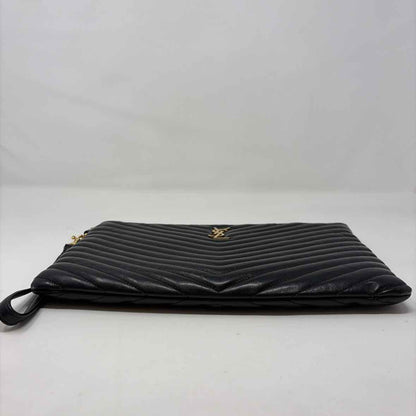 Pre-Owned Saint Laurent Black Leather Designer Handbag
