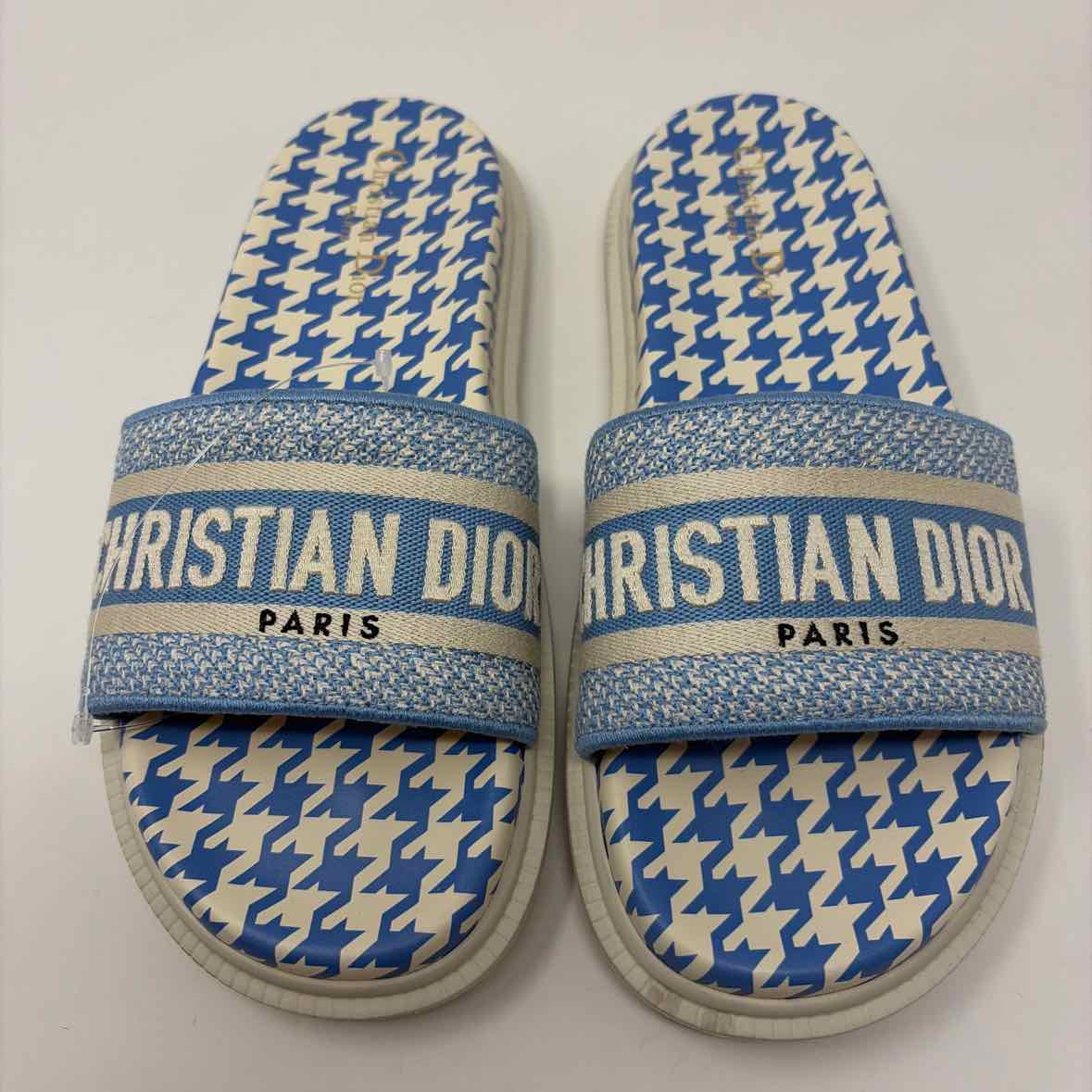 Pre-Owned Christian Dior Blue/White Shoe Size 9.5 Designer Shoes