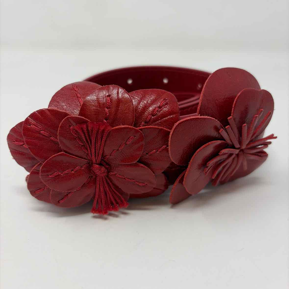 Pre-Owned Anne Fontaine Red Leather Belt