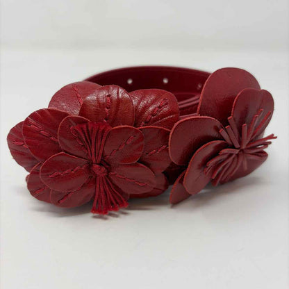 Pre-Owned Anne Fontaine Red Leather Belt