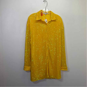 Pre-Owned Size S Flat White Yellow Casual Dress