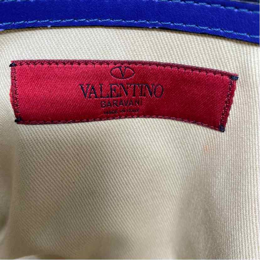 Pre-Owned Valentino Blue Leather Designer Handbag