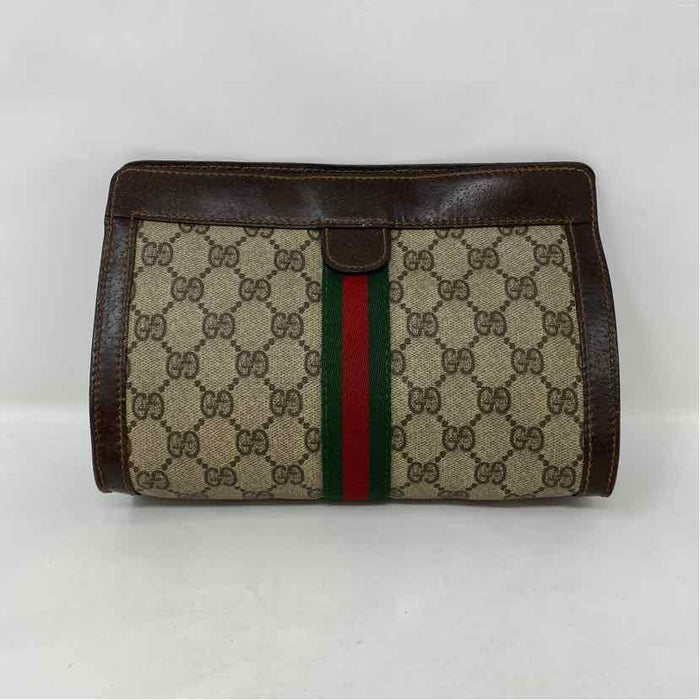 Pre-Owned Gucci Monogram Leather Designer Handbag