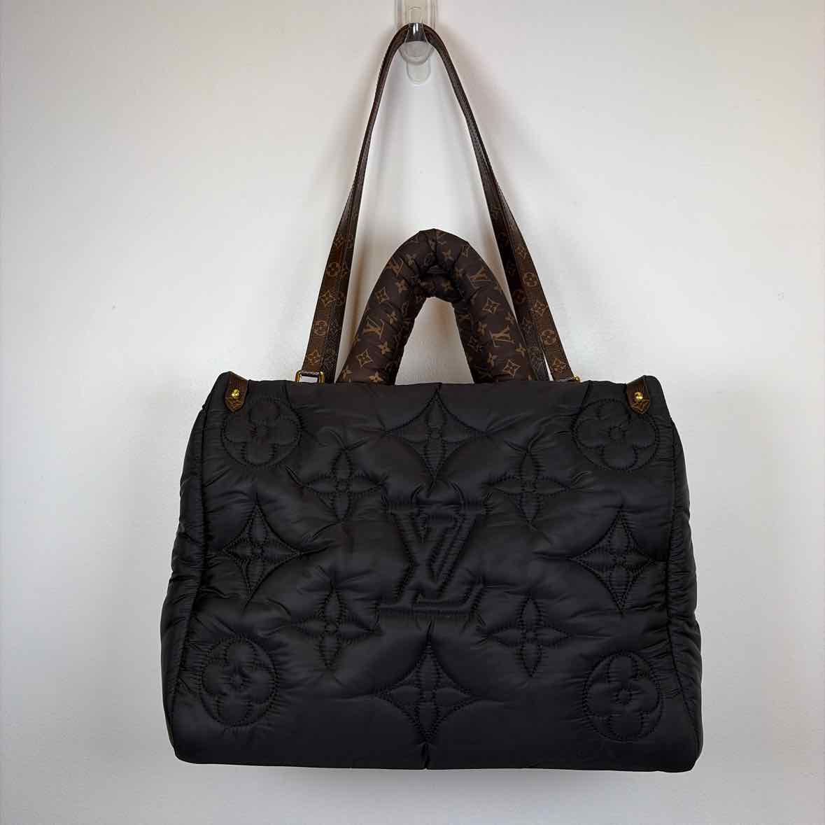 Pre-Owned Louis Vuitton Black/Brown Nylon Designer Handbag