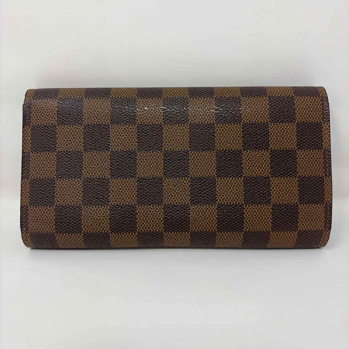 Pre-Owned Louis Vuitton Damier Eben Canvas Designer Wallet