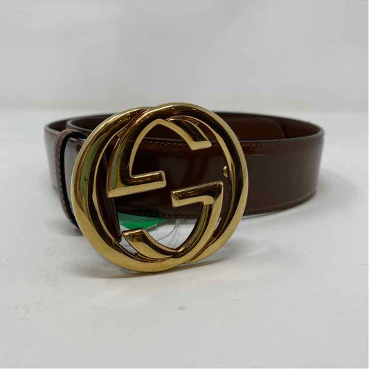 Pre-Owned Gucci Brown Leather Designer Belt