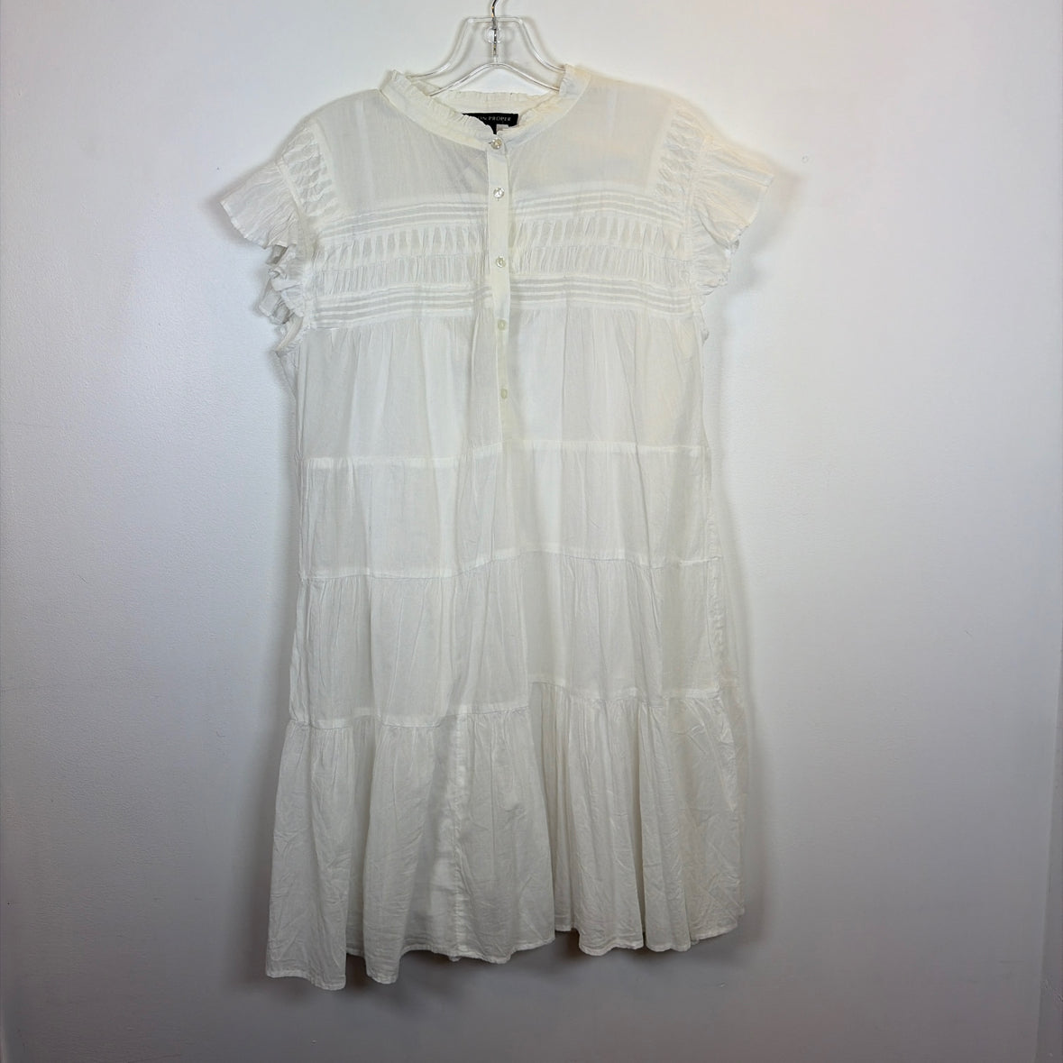 Pre-Owned Size L Boston Proper White Casual Dress