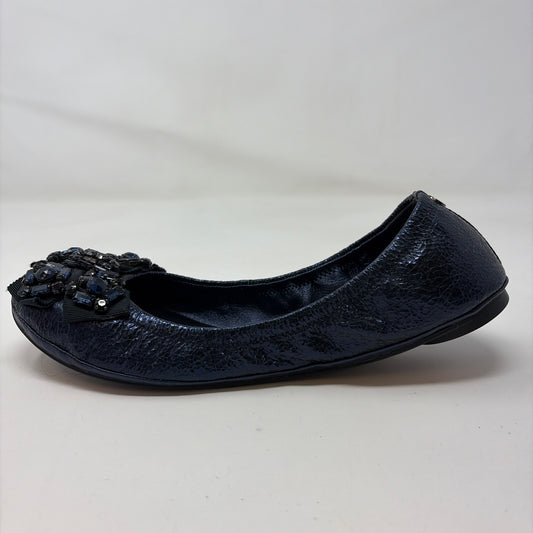 Pre-Owned Shoe Size 9 Tory Burch Navy Flats