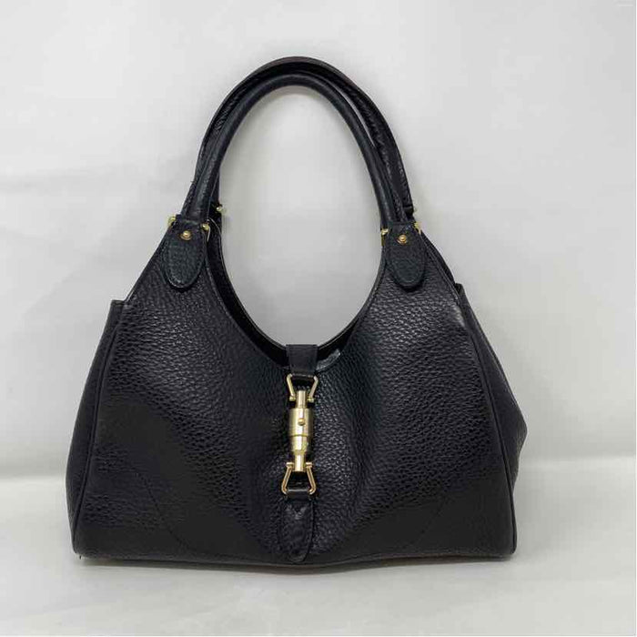 Pre-Owned Gucci Black Leather Designer Handbag