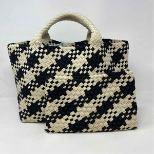 Pre-Owned Naghedi Black/White Neoprene Handbag