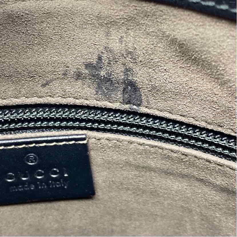 Pre-Owned Gucci Black Leather Designer Handbag