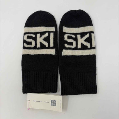 Pre-Owned Tory Sport Black/White Knit Gloves
