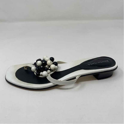 Pre-Owned Shoe Size 8.5 Ramon Tenza Black/White Sandals
