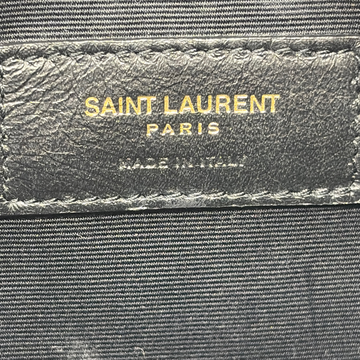 Pre-Owned Saint Laurent Tan Woven Designer Handbag
