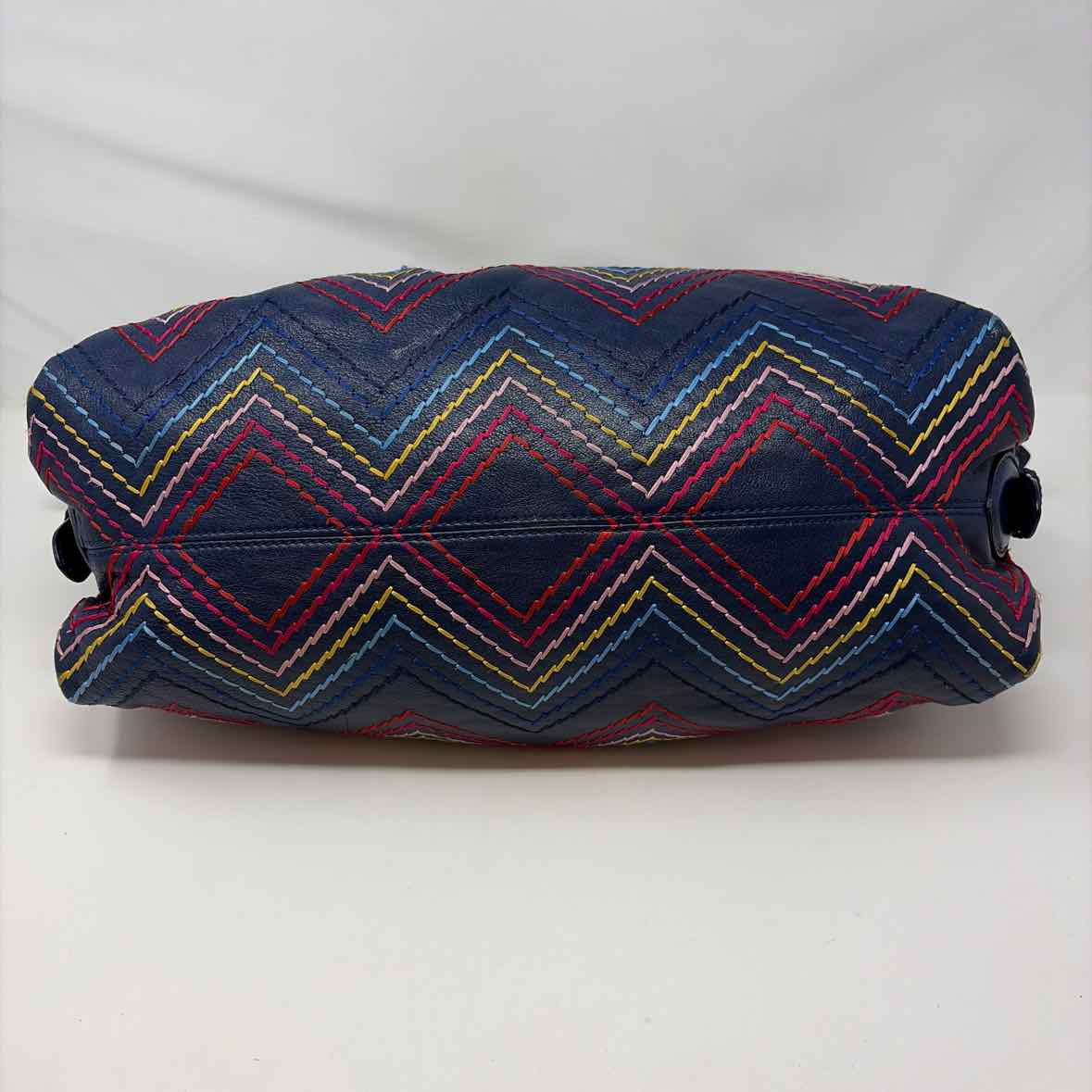 Pre-Owned Fendi Navy Leather Designer Handbag