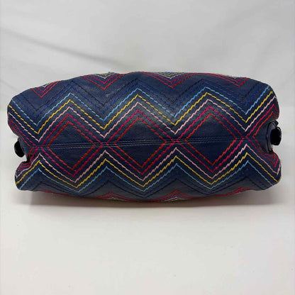 Pre-Owned Fendi Navy Leather Designer Handbag