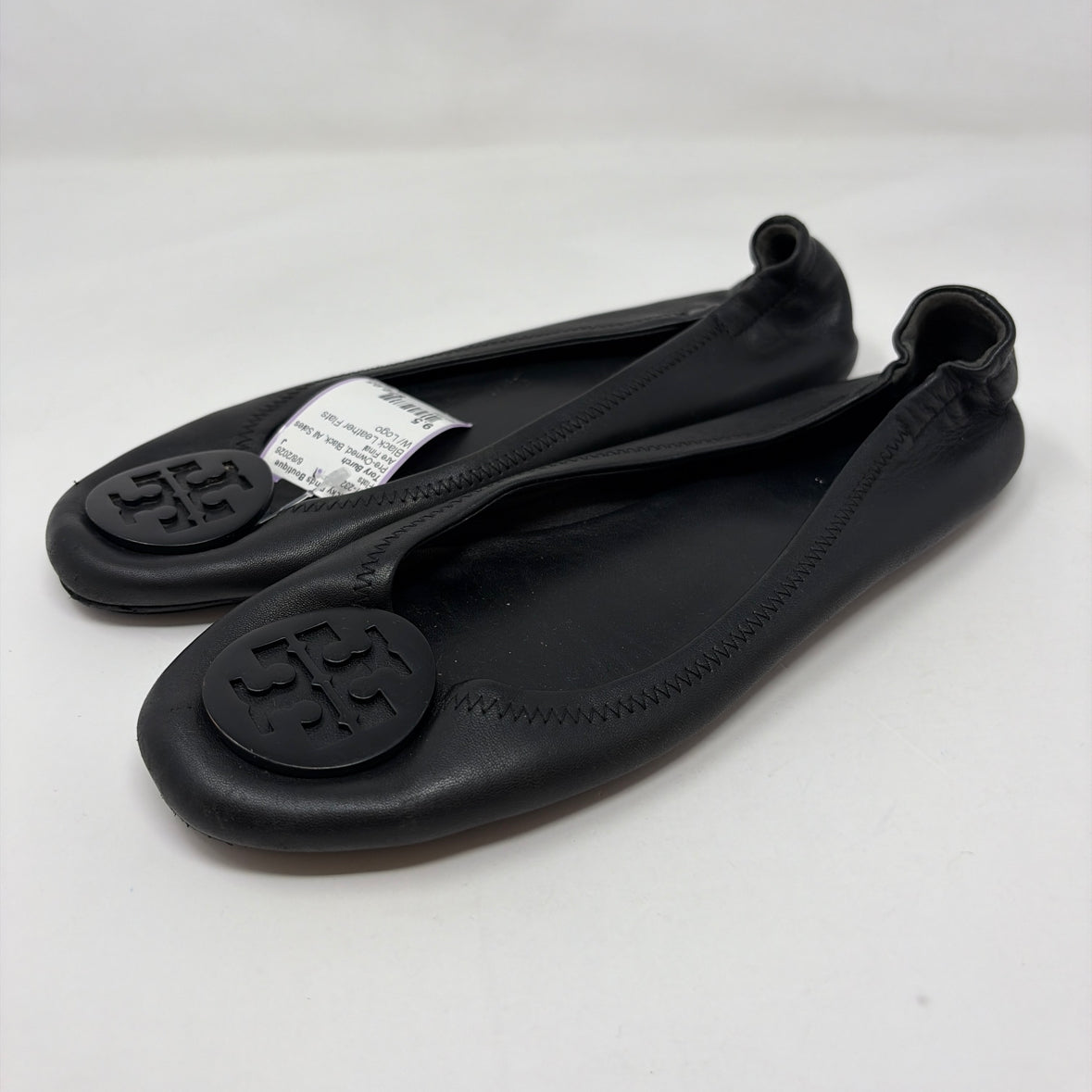 Pre-Owned Shoe Size 9.5 Tory Burch Black Flats