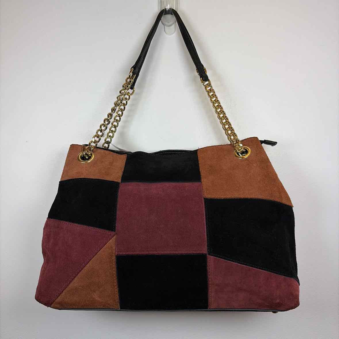 Pre-Owned Emma Fox Purple Multi Suede Handbag
