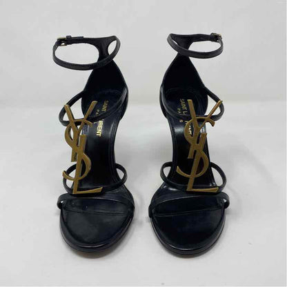 Pre-Owned Saint Laurent Black Leather Shoe Size 6 Designer Shoes