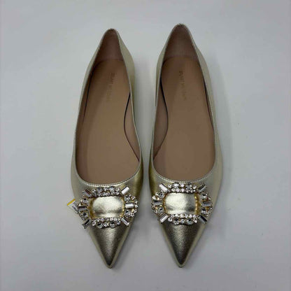 Pre-Owned Shoe Size 8 Stuart Weitzman Gold Flats