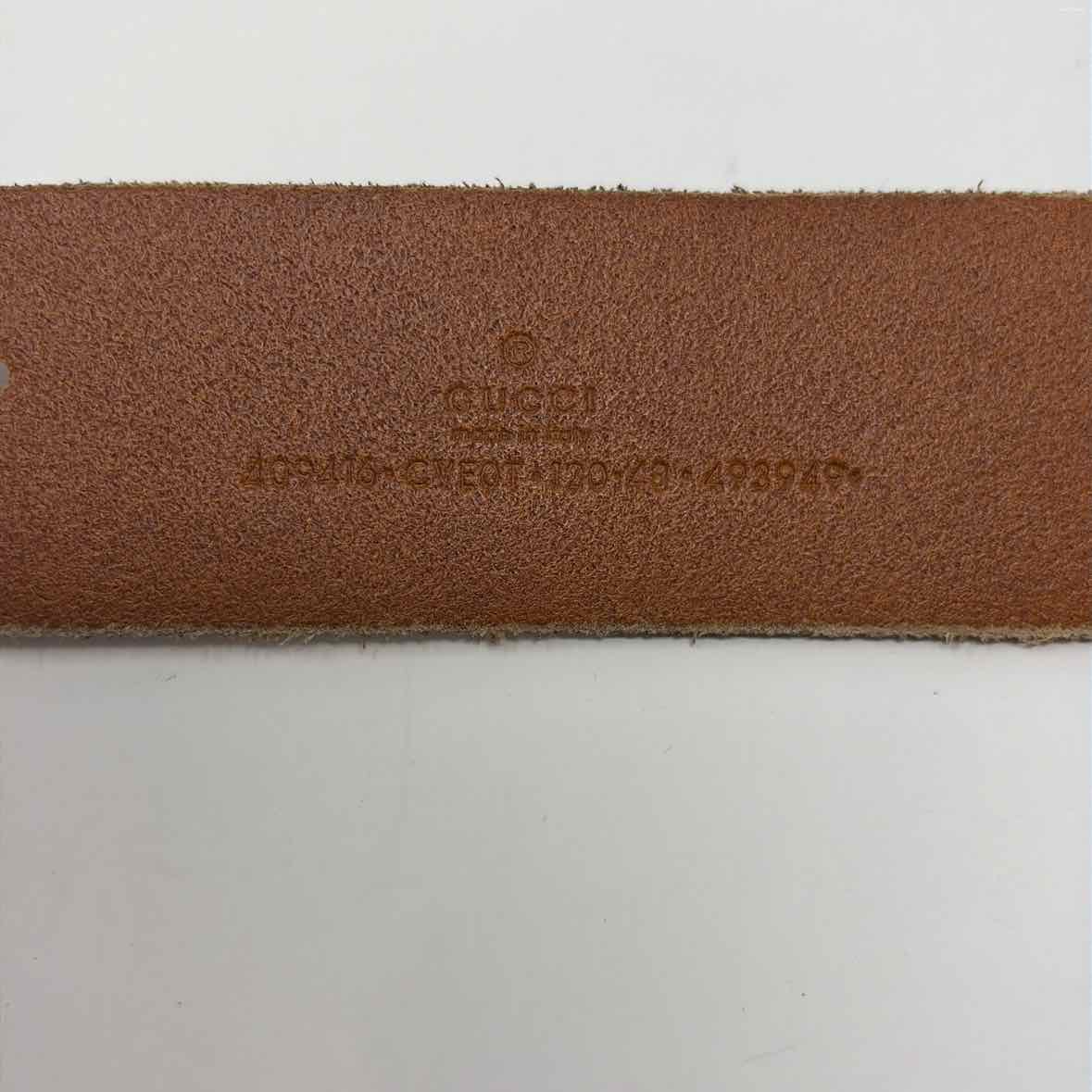 Pre-Owned Gucci Cognac Leather Designer Belt