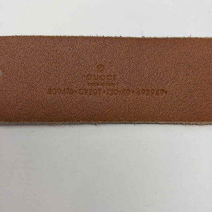 Pre-Owned Gucci Cognac Leather Designer Belt