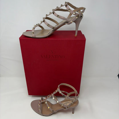 Pre-Owned Valentino Mauve Leather Shoe Size 7.5 Designer Shoes