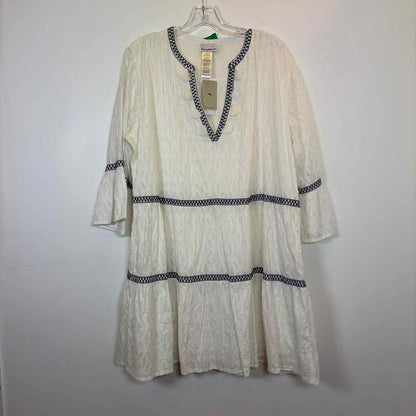 Pre-Owned Size XL Tommy Bahama White/Blue Casual Dress