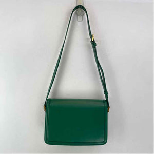 Pre-Owned Saint Laurent Green Leather Designer Handbag