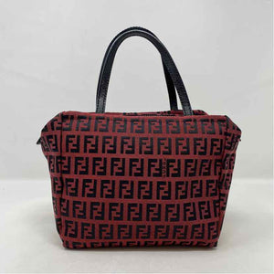 Pre-Owned Fendi Red Canvas Designer Handbag