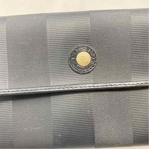 Pre-Owned Fendi Striped Canvas Designer Wallet