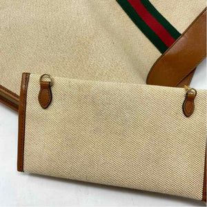 Pre-Owned Gucci Beige Canvas Designer Handbag