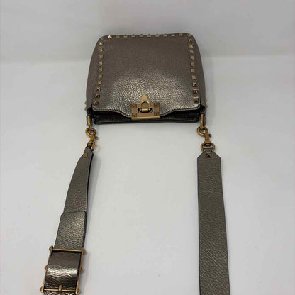 Pre-Owned Valentino Gold Leather Designer Handbag