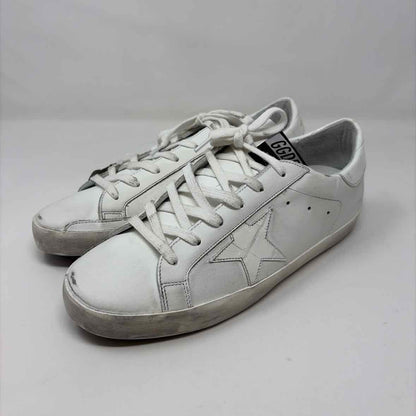 Pre-Owned Golden Goose White Leather Shoe Size 9.5 Designer Shoes