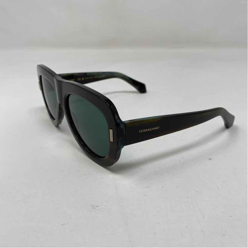 Pre-Owned Ferragamo Brown Multi Plastic Designer Sunglasses