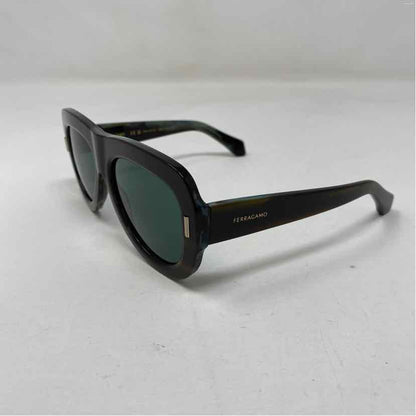 Pre-Owned Ferragamo Brown Multi Plastic Designer Sunglasses