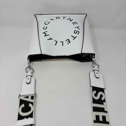 Pre-Owned Stella McCartney White/ Black Leather Designer Handbag