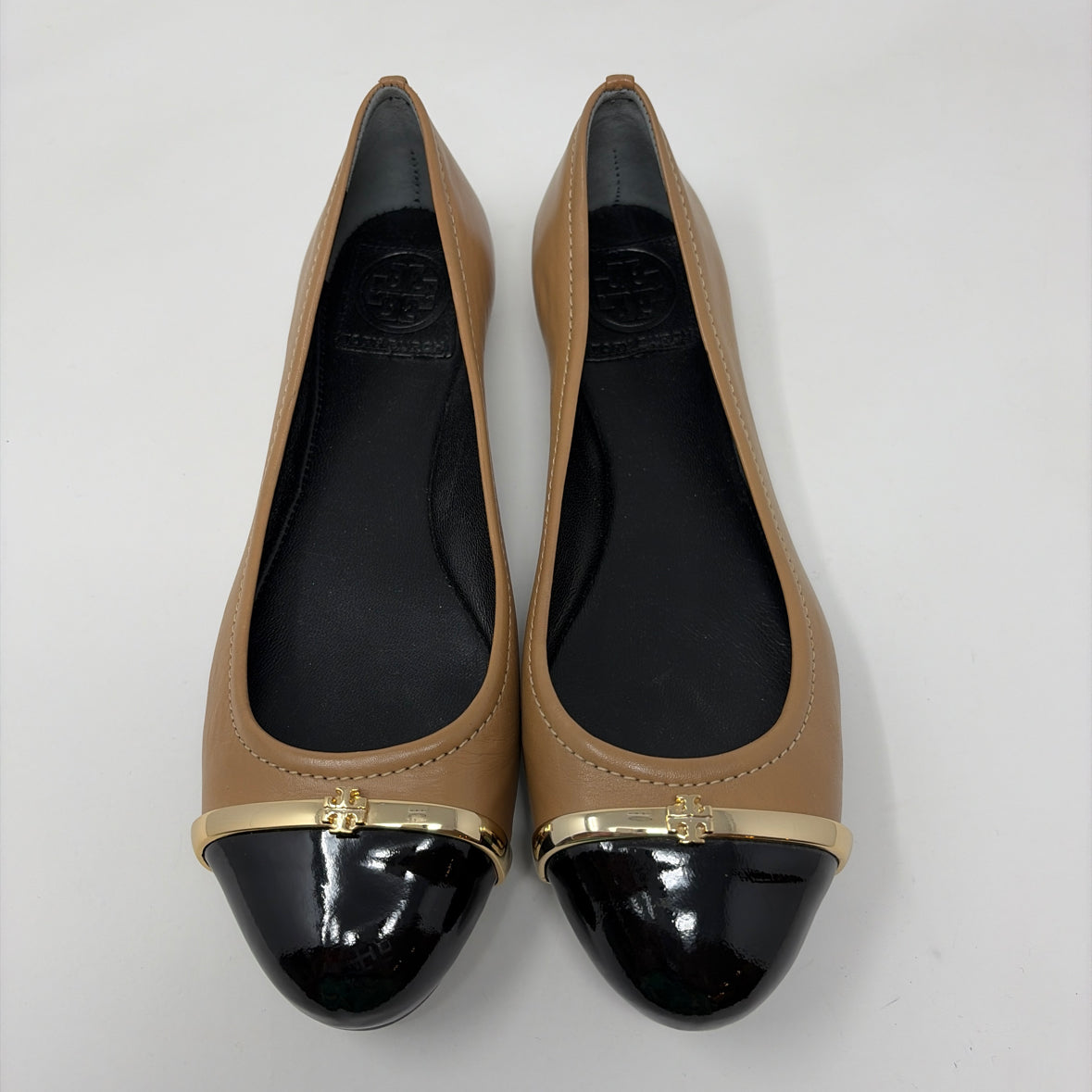 Pre-Owned Shoe Size 8 Tory Burch Tan Flats
