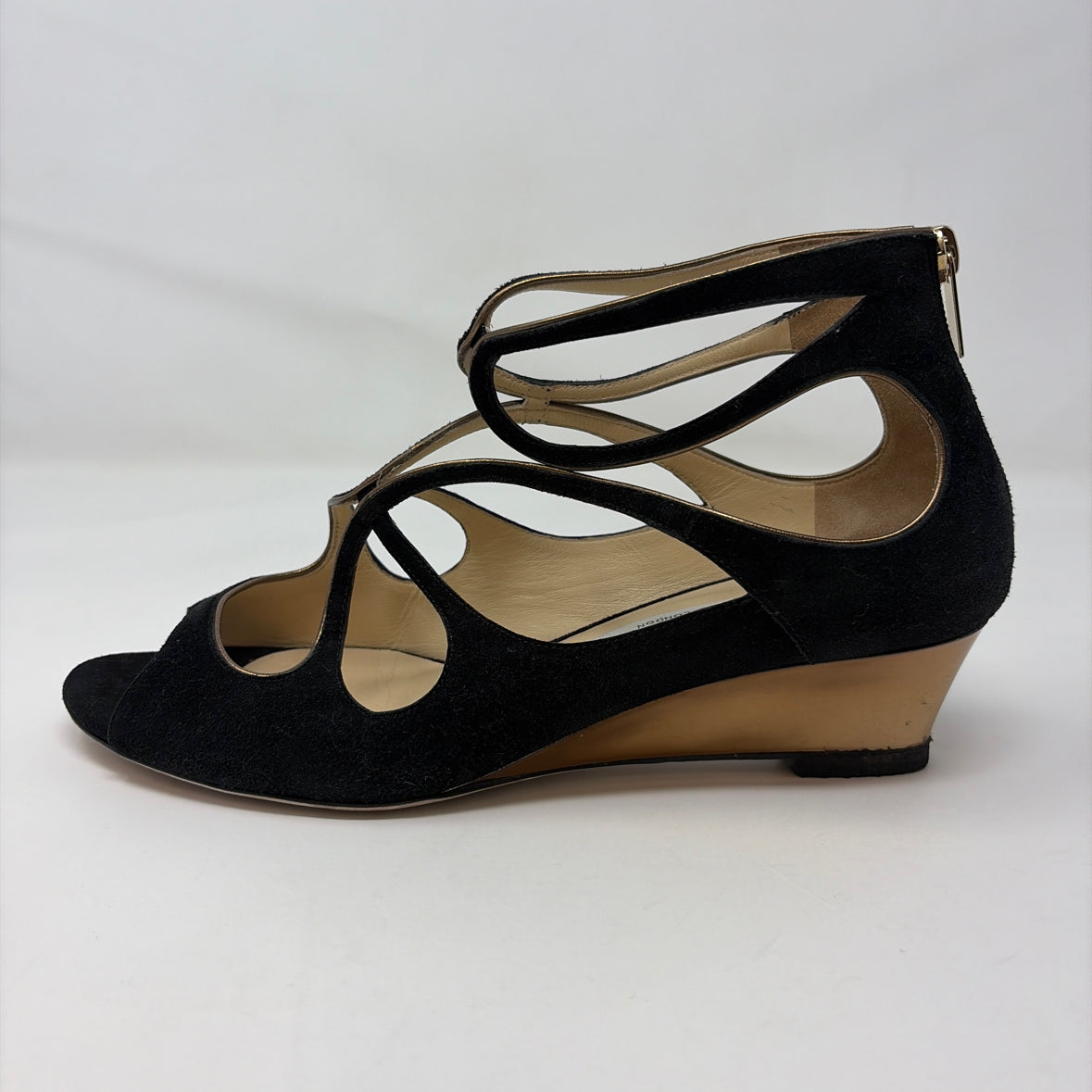 Pre-Owned Jimmy Choo Black Suede Shoe Size 8.5 Designer Shoes