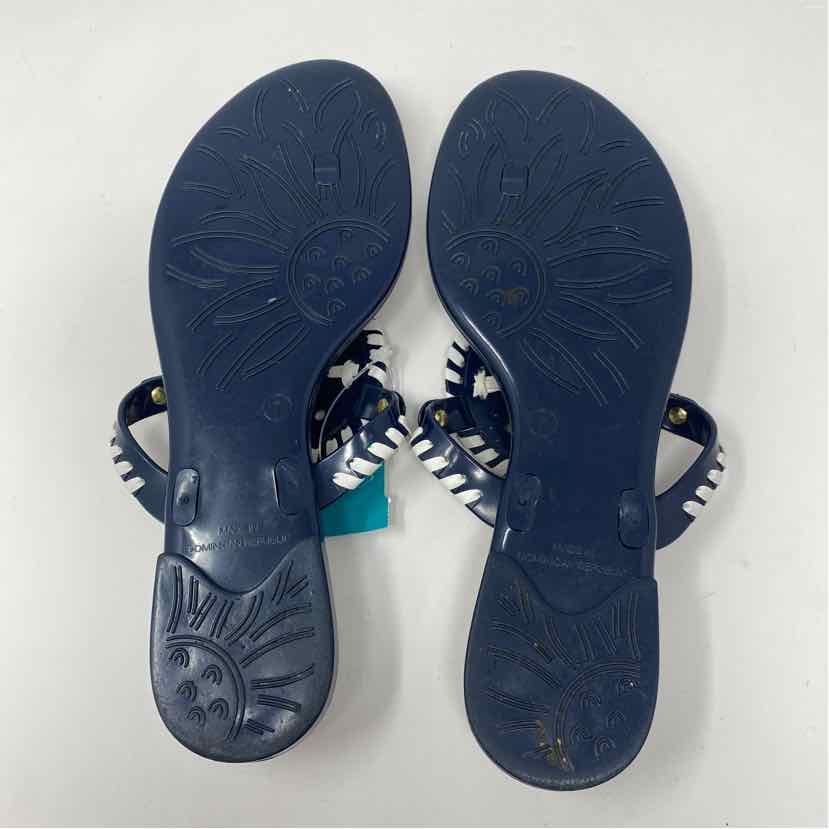 Pre-Owned Shoe Size 7 Jack Rogers Navy Stripe Sandals